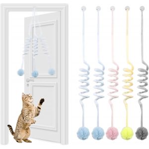 Letnerny-Lot De 5 Jouets Pour Chat - Cadre De Porte Suspendu - Jouet Interactif Pour Chat - Jouet Intelligent - Rétractable - Jouet Pour Chaton - Neuf