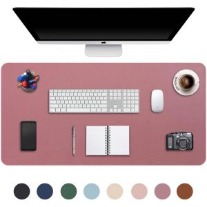 KALANKA-Tapis de Clavier et Souris sous-Main Bureau, pour Portable, Pad &Eacute;criture, Mouse Pad, pour Bureau/Maison/Gaming, PU &Eacute;tanche + Su&egrave;de Antid&eacute;rapant 90 x 43cm (Rose Fonc&eacute;) - Neuf