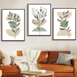D&eacute;coration murale - Sans Cadre - Lot de 3 Tableau Decoration Murale Salon 30x40cm Impression de Plantes - Neuf