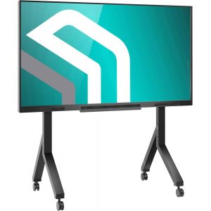 MEVRONISSHOP-Support TV roulettes pour 70-110 Pouces &Eacute;crans Interactifs & TVs, Pied Television Mobile Charge Max 125 kg, Support TV sur Pied Max VESA 1000x800, Chariot Tele roulettes Noir TS2081-B - Neuf