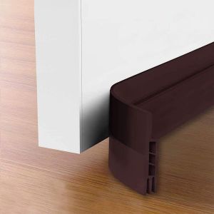 ChenQuanSarl-Calfeutrer Bas De Porte, Xide 100 X 5Cm Bas De Porte Adhési, Bande D'Etanchéité En Silicone Souple, Anti Bruit Isolement Du Bruit, Anti Souris Cafard Imperméable À L'Eau - Marron - Neuf