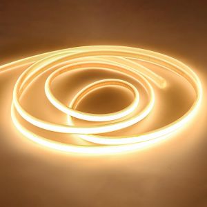 Kalanka-Ruban Led Lumiere Cob 2m Sans Transformateur Avec Interrupteur Blanc Chaud 3000k, Ip67 Etanche Band Lighting 2 Metre (Blanc Chaud, 2m) - Neuf