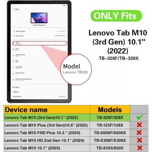 Enfants Coque Pour Lenovo Tab M10 (3rd Gen) 10.1"" 2022,Antichoc Etui Avec Poign&eacute;e Support Coque [Uniquement Pour Lenovo Tab M10 3e G&eacute;n&eacute;ration Tb-328fu/Tb-328xu]-Rose - Neuf