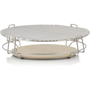 Ulteronixshop-BBQ-Toro Syst&egrave;me Smoking pour gril sph&eacute;rique | &Oslash; 54 cm | Convient aux grils sph&eacute;riques Weber &Oslash; 57 cm | Rehausse de gril en acier inoxydable pour 3 niveaux avec grille et pierre &agrave; pizza - Neuf