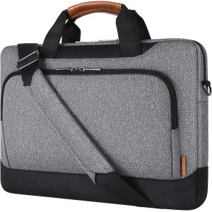15-15.6 Pouces Sac pour Ordinateur Portable Affaires Mallette Compatible avec 15.6'' Lenovo Ideapad 330/ MacBook Pro/HP EliteBook 850 G3/Envy x360 15/Latitude 3580/Acer Chromebook/Asus,Gris - Neuf