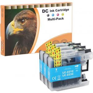 ERYI-D&C 3X Cyan Cartouche D'Encre Compatible Pour Brother Lc-223 Xl Pour Brother Dcp-J4120Dw Dcp-J562Dw Mfc-J4120Dw Mfc-J4420Dw Mfc-J4425Dw Mfc-J4620Dw Mfc-J4625Dw Mfc-J480Dw Mfc-J5320Dw Mfc-J5620Dw - Neuf