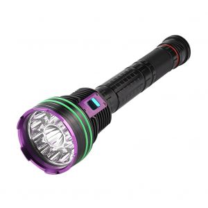 HJLIAN Lampe de poche LED etanche haute luminosite pour plongee sous-marine, torche de photographie sans batterie - Neuf