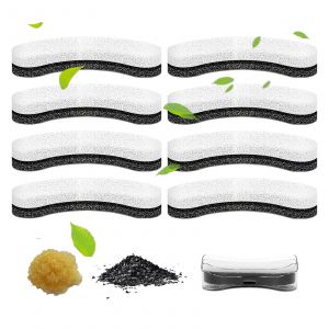 Hjlian (Lot De 8 Filtres En Coton Noir Et Blanc) 8 Pieces De Filtre En Coton Pour Distributeur D'eau Pour Animaux De Compagnie - Neuf