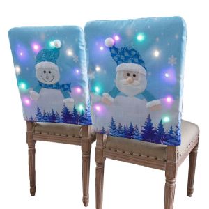 Ensemble de 2 Lumières de Noël Président de Couverture, Jusqu'à la Lumière de Bonhomme de neige Président de Couverture, de Tabourets, de Couverture, de Décorations de Noël, des Pres - Neuf