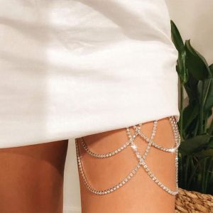 (Chaîne De Cuisse Dorée) Araignée Jambe Chaîne Couches Perle Cuisse Chaîne Serpent Insecte Corps Chaîne Été Plage Accessoires Femmes Et Filles Bijoux - Neuf