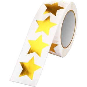 1 Pouce D'or Holographique Étoiles Autocollants, Feuillard Métallique Étoiles Autocollants Pour Les Enfants De Récompenses, 500 Pièces, La Star Des Autocollants Pour Les Enseignants - Neuf
