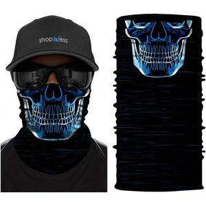 Jfkjg-Cache-Cou Foulard Multifonctions Unisexe Pour Fêtes Halloween Carnaval Sport Et Activités De Plein Air Tête De Mort Crâne - Neuf