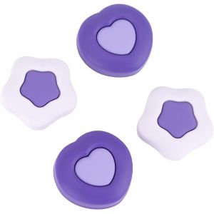 2 Pairs/4 Pcs Silicone Joystick Caps for Kawaii Joystick Compatible with Switch/OLED/Switch Lite-Cream and Dark Version - Neuf