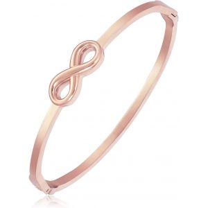 Eryi-Infinity Bracelet D'amour Pour Femmes 2.5 Mm En Acier Inoxydable Symbole Infini Bracelets Pour Maman Femme Amitié - Neuf