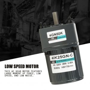 Moteur a engrenages metalliques monophase 220 V CA 25 W, grand moment de force, faible vitesse, sens horaire/antihoraire - Neuf