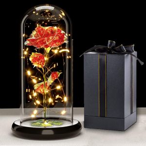 Cadeau Pour Femmes Pour La Fête Des Mères, Fleur Eternelle Sous Cloche Avec Led, Tournesols Cadeau Pour Femme Maman Mère Grand-Mère, Cadeau Éternel Pour Femme Pour La Fête Des Mères, Anniversaire - Neuf