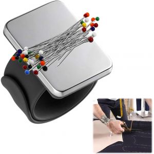 Kal-Bracelet Magn&eacute;tique Pour &Eacute;pingles Et Aiguilles, Coussin De Couture Magn&eacute;tique, Coussin Magn&eacute;tique &Agrave; &Eacute;pingles &Agrave; Coudre -Porte-&Eacute;pingle Magn&eacute;tique Couture -Accessoire Pratique Pour Bricolage Et Co - Neuf