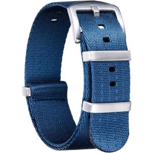 Bracelet De Montre En Nylon Balistique Militaire Remplacement Bracelet Montre Tressé Avec Noir/Argent Boucle En Acier Hommes Femmes 20 Couleurs 18mm 20mm 22mm 24mm (Version De Mise À Niveau).[U2403] - Neuf