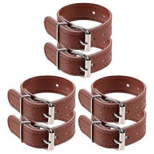 3 Paires De Paniers Avant De Vélo Réglables Sangle En Cuir Sangle De Panier Compatible Avec La Sangle De Panier De Vélo De Cyclisme - Neuf