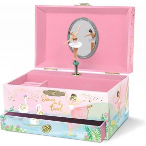 Bo&icirc;te &agrave; Bijoux Musicale pour Filles - Bo&icirc;te &agrave; Musique F&eacute;e pour Enfants avec Miroir, Cadeaux de Princesse pour Petites Filles, Bo&icirc;tes &agrave; Bijoux, Cadeau d'Anniversaire pour Enfants - 3-10 ans, Rose - Neuf