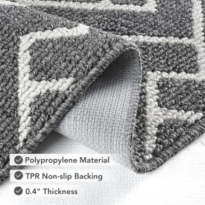 Tianyi-Paillasson Intérieur 60x90cm Tapis Entrée Intérieur Extérieur Imperméable,Antidérapant,Absorbant,Tapis Pour Entrée,Lavable, Cuisine, Salle De Bain-Gris - Neuf