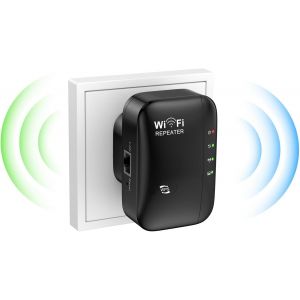 KALANKA-Répéteur WiFi Puissant 300 Mbps, 2.4 GHz, Amplificateur WiFi Extender Range Booster Wi-Fi Répéteur Extenseur sans Fil, Amplificateur de Signal Wi-Fi avec Port Ethernet, Extension W.iFi, Prote - Neuf