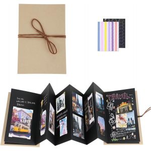 Tianyi-Album Photo Scrapbooking Diy - Album Photo À Couverture Rigide, 34 Pages Noires, Cadeau Fait Main Pour Bébé, Enfant, Mariage, Voyage, Festival Et Obtention Du Diplôme - Neuf