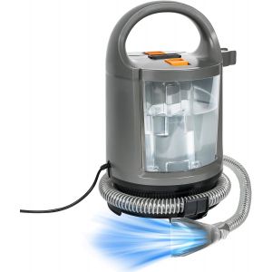 Shampouineuse 400W, Nettoyeur De Tapis Avec Double Réservoirs 1,6L+0,48L, Nettoyeur Tâches 12Kpa, Aspirateur Nettoyeur Moquettes Pour Canapé, Tapis, Rembourrage, Voiture - Neuf