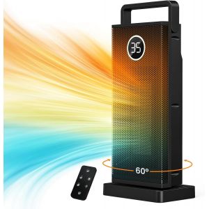 Chauffage d'Appoint 2000W, ECO Radiateur Electrique, 3 Modes, PTC Chauffage Soufflant, LED Tactile, 60&deg; Oscillation, Thermostat et &Eacute;conomie d'&Eacute;nergie, Minuterie, Cadeaux de No&euml;l d'Hiver - Neuf