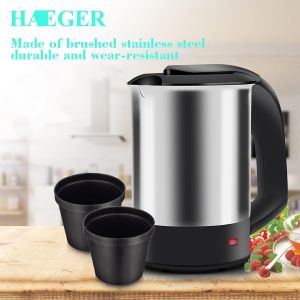 Bouilloire &Eacute;lectrique 500 Ml, Bouilloire &Agrave; Th&eacute; Bouillante En Acier Inoxydable, Bouilloire 1000 W, Chauffe-Eau De Voyage Portable, Arr&ecirc;t Automatique Et Protection Contre L'&Eacute;bullition &Agrave; Sec - Neuf