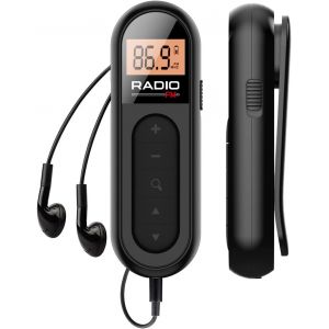 Radio FM, radio transistor portable de poche rechargeable (noire) - Neuf