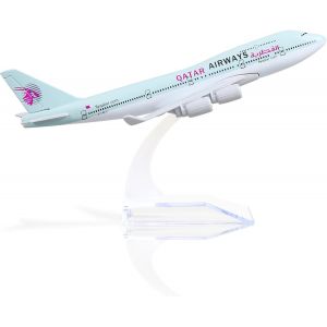 DDA-Modèle d'avion 1/400 pour Boeing 747 Qatar Airways en métal moulé sous pression avec support, modèle Airline, alliage, affichage, kit de modélisation pour les amateurs d'aviation, cadeau - Neuf