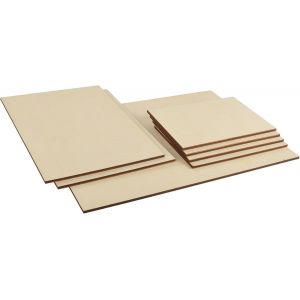 Tianyi-[Plus Épais] 7 X Contreplaqué Sets 6mm - A3, A4, A5, Plaque Bois Tilleul, Feuille De Bois Brut Balsa, Plaque Contreplaque Pour Gravure Laser, Maquettes, Pyrogravure, Diy, Découpe, Peinture - Neuf