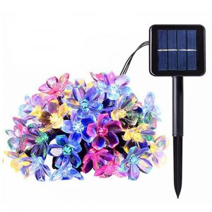 Guirlande Lumineuse Solaire 50 Led Pour Jardin Ext&eacute;rieur - 8 Modes D'&eacute;clairage, &Eacute;tanche Ip45, Longueur 7 M, Fonctionne Sur Piles - Neuf