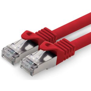 0,5 m-rouge-1 pi&egrave;ce c&acirc;ble r&eacute;seau CAT.7 c&acirc;ble patch SFTP PIMF LSZH c&acirc;ble Gigabit Lan 10Gb s c&acirc;ble brut cat7 avec connecteur RJ45 Cat6a compatible avec CAT5 CAT6 cat7 cat8 - Neuf