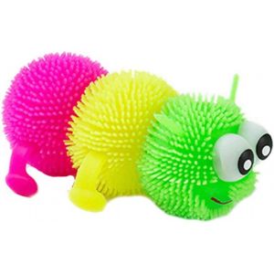 KAL-Glowing Puffer Toy Soft Anti Stress Toyhair Caterpillar Toy Pour Enfants (Color&eacute;1) - Neuf