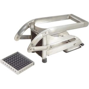 La Bonne Graine &iquest; Coupe-Frites M&eacute;nager Professionnel Sur Ventouse &iquest; Inox &iquest; Coupe L&eacute;gumes Manuel &iquest; 2 Couteaux De 10 Mm Et 8 Mm - Neuf