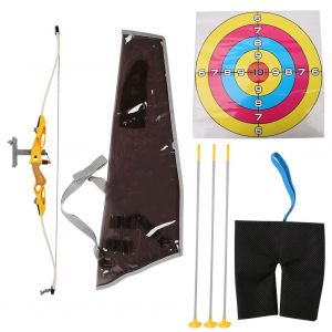 Ensemble De Tir A L'arc En Abs Durable Pour Enfants, Fleche A Ventouse Avec Cible De Score, Jouets Pour Enfants Dores - Neuf