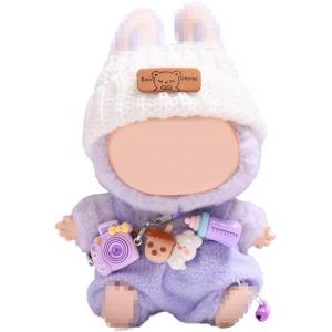 KALANKA-La-bubu Poupées Vêtements, adaptés pour La-bubu en Peluche de 17 cm, Accessoires pour poupées la-bubu, Vêtements La-bubu, 1 chapeau + 1 grenouillère + 1 sac à dos d'appareil photo sans poupée - Neuf