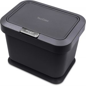 Eryi-Poubelle Bio De Cuisine 5 L - Couvercle Avec Mécanisme À Pression D'un Bouton - Poubelle À Compost Pour Déchets Biologiques Quotidiens - Anti-Odeurs - Petite Poubelle Bio - Poubelle De - Neuf