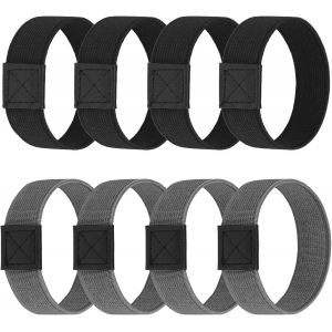 Ytseazn-Lot De 4 Paires De Lacets Pour Chaussures De Football,Pour Chaussures De Football Et Talons Hauts,Bandes De Fixation Anti-Desserrage,Noir Et Gris,Confort Et Sécurité Accrus - Neuf