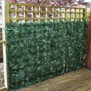 Mevronisshop-Ivy 1 X 3 M Feuilles De Lierre De D&eacute;pistage Artificielle Haie Panneaux Sur Rouleau De Confidentialit&eacute; Cl&ocirc;ture De Jardin &iquest; Vert - Neuf
