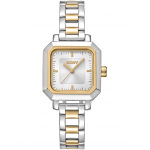 Montre Femme Dkny Urban Dk1l124m0065 - Acier Bicolore Argent Et Or Avec Bo&icirc;tier Carr&eacute; Et Cadran Argent&eacute; - Neuf