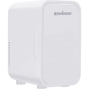 CHECARZHN--NO1-Mini Frigo 6 Litres/8 Canettes, Alimentation Ca + 12V Cc, Glacière Et Réchaud, Portables Petit Réfrigérateur Pour Chambres, Voiture, Soins De La Peau, Fruits Et Boissons, Blanc - Neuf