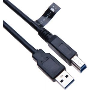 Câble USB 3.0 A mâle vers type B mâle/câble adaptateur pour imprimante scanner disque dur serveur station d'accueil appareil photo HUB USB Boîtier SATA 3,5"" / 0,5 m noir - Neuf
