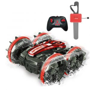 Voiture, bateau, camion amphibie 4x4 &eacute;tanche avec t&eacute;l&eacute;commande 2,4 GHz et capteur de gestes, jouet pour enfants - Neuf