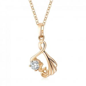Femmes Nouvelle Mode Zircon Amour Lettre Pendentif Collier Cadeau De La Saint-Valentin - Neuf