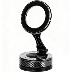 Kalanka-Support Telephone Voiture Magnetique Compatible Magsafe Porte T&eacute;l&eacute;phone Voiture En M&eacute;tal 360&deg; Rotatif Compatible Iphone 16/15/14/13, Adapt&eacute; Pour Tableau De Bord Noir - Neuf