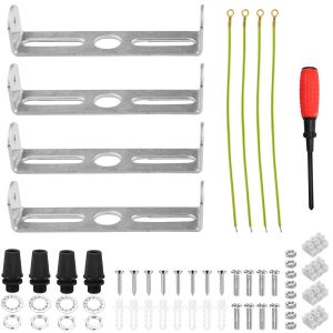 Plafond Lumière Plaque Trousse 75 mm 4 PièCes Accessoires de Remplacement pour Support de Montage de Plafonnier en MéTal Avec Vis pour Fixation de Suspension Applique Murale - Neuf