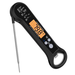 KAL-Thermomètre À Viande À Lecture Instantanée Avec Rétroéclairage, Précision Rapide Pour La Cuisson, La Pâtisserie, Le Poisson, Les Liquides, L'Agneau, Le Poulet (Noir) - Neuf